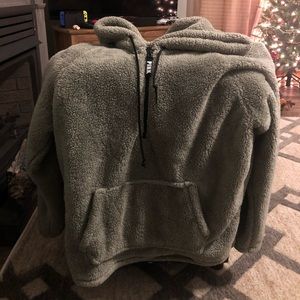 PINK 1/4 zip sherpa pull over